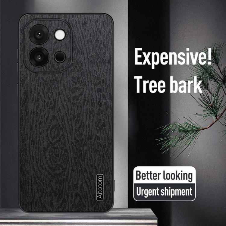 For OnePlus 13T Tree Bark Leather Shockproof Phone Case