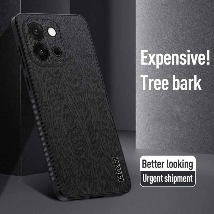 For OnePlus 13T Tree Bark Leather Shockproof Phone Case