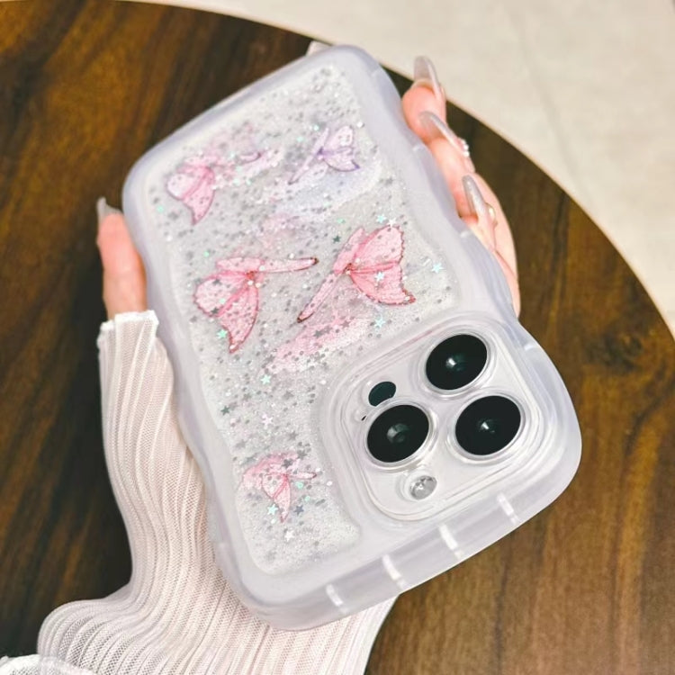For iPhone 12 Pro Max Wave Edge Butterfly TPU Hybrid PC Phone Case