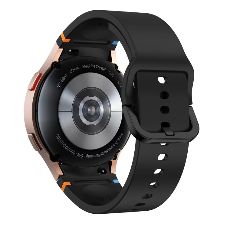For Samsung Galaxy Watch FE 40mm Flat Sewing Design Silicone Watch Band