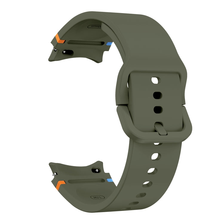 For Samsung Galaxy Watch 7 40mm Flat Sewing Design Silicone Watch Band