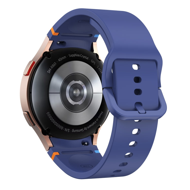 For Samsung Galaxy Watch 7 40mm Flat Sewing Design Silicone Watch Band