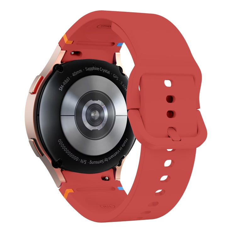 For Samsung Galaxy Watch 7 44mm Flat Sewing Design Silicone Watch Band