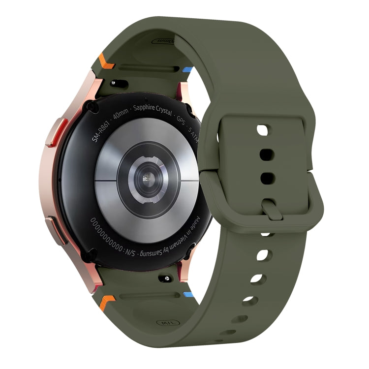 For Samsung Galaxy Watch 7 44mm Flat Sewing Design Silicone Watch Band