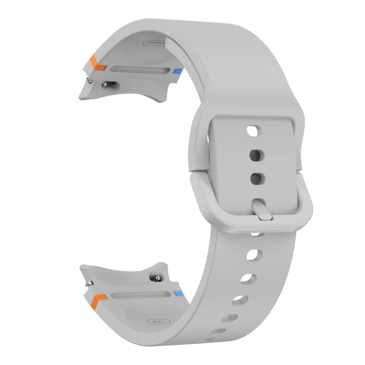 For Samsung Galaxy Watch 7 44mm Flat Sewing Design Silicone Watch Band