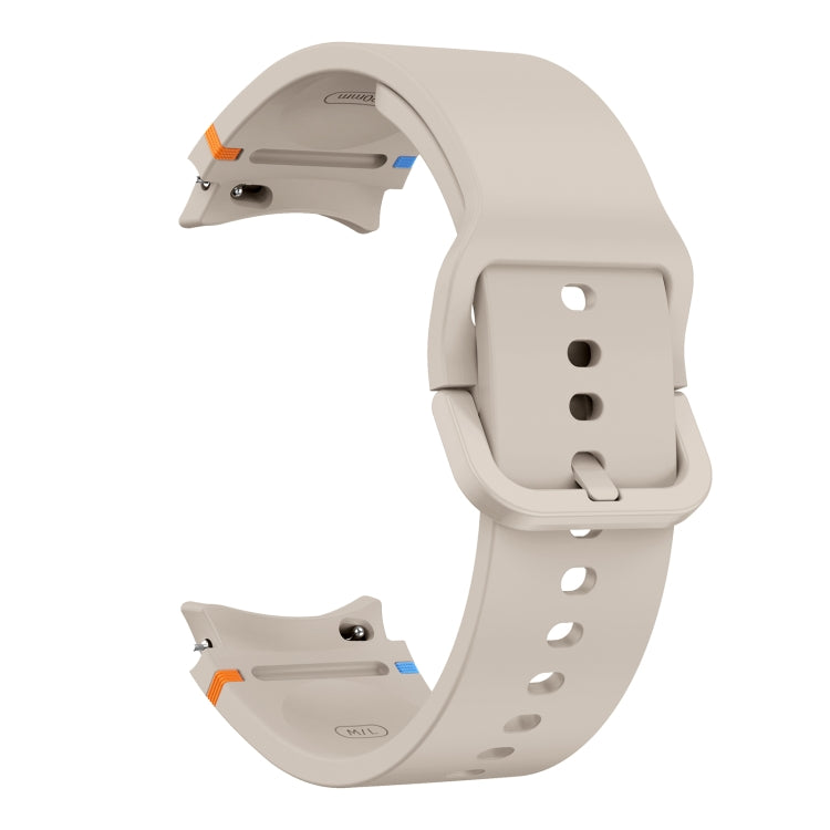 For Samsung Galaxy Watch 7 44mm Flat Sewing Design Silicone Watch Band