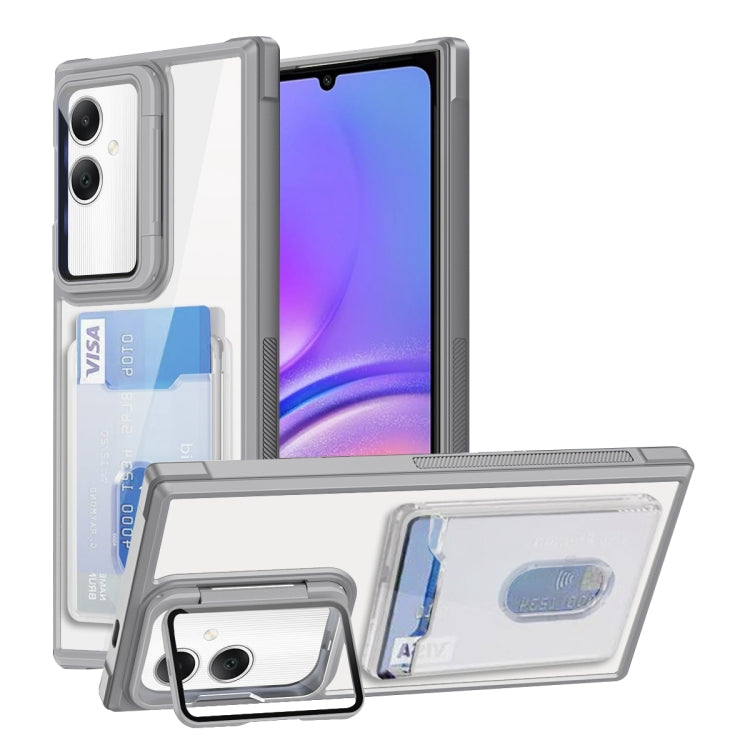 For Samsung Galaxy A05 4G Card Bag Holder Acrylic Hybrid TPU Phone Case