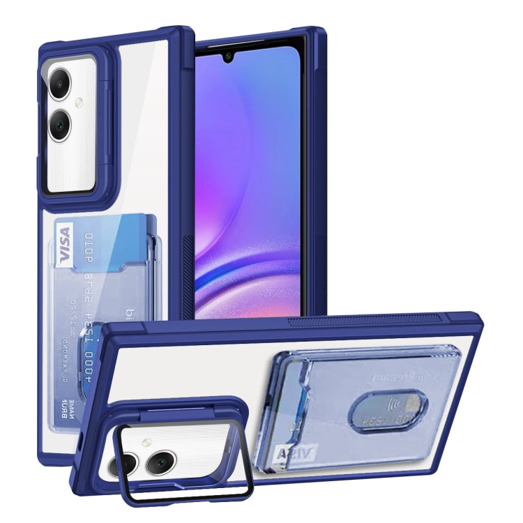For Samsung Galaxy A05 4G Card Bag Holder Acrylic Hybrid TPU Phone Case