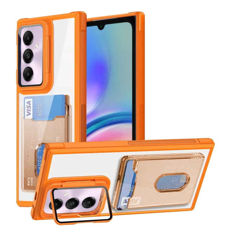 For Samsung Galaxy A05s 4G Card Bag Holder Acrylic Hybrid TPU Phone Case