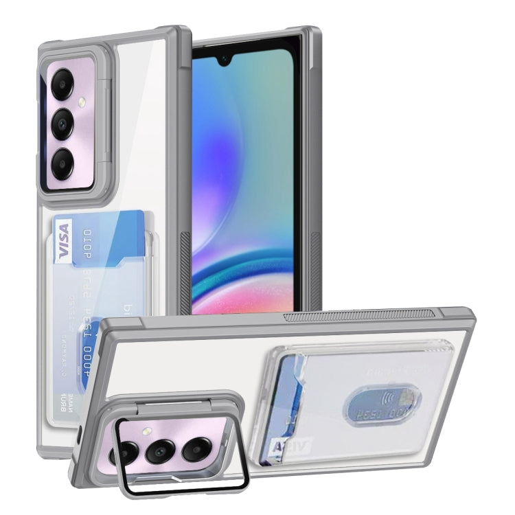 For Samsung Galaxy A05s 4G Card Bag Holder Acrylic Hybrid TPU Phone Case