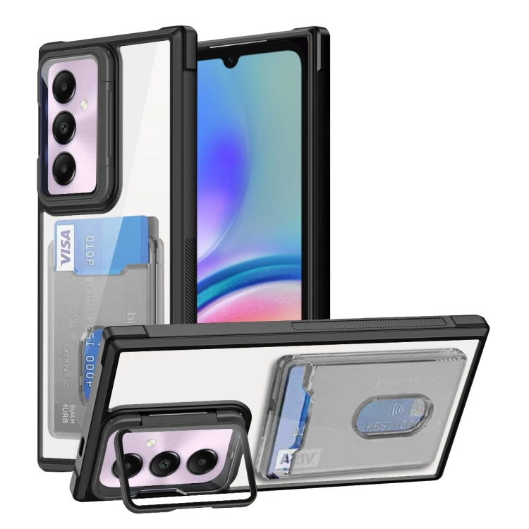 For Samsung Galaxy A05s 4G Card Bag Holder Acrylic Hybrid TPU Phone Case