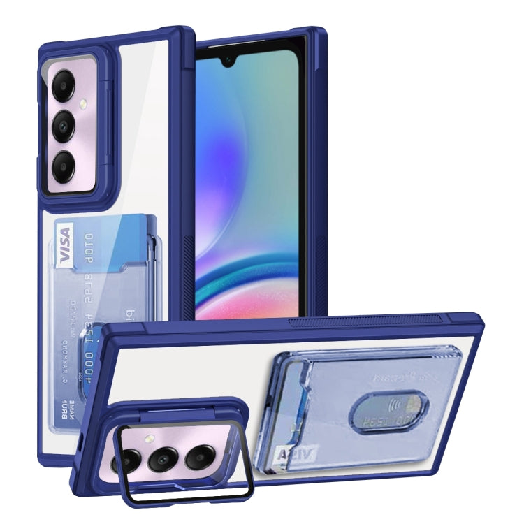 For Samsung Galaxy A05s 4G Card Bag Holder Acrylic Hybrid TPU Phone Case