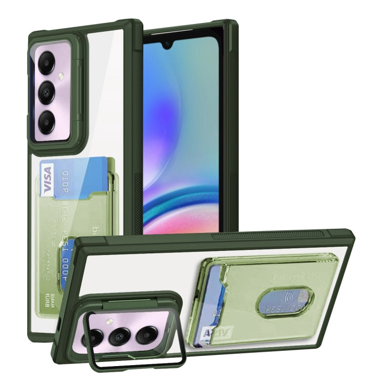 For Samsung Galaxy A05s 4G Card Bag Holder Acrylic Hybrid TPU Phone Case