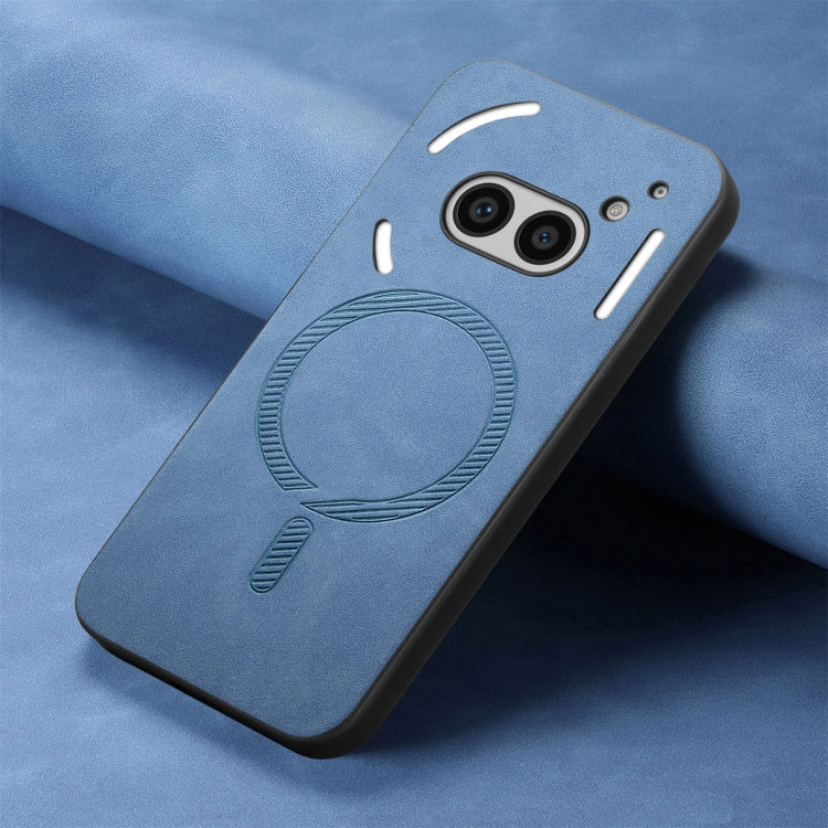 For Nothing Phone 2a Solid Color Retro Magsafe PU Back Cover Phone Case