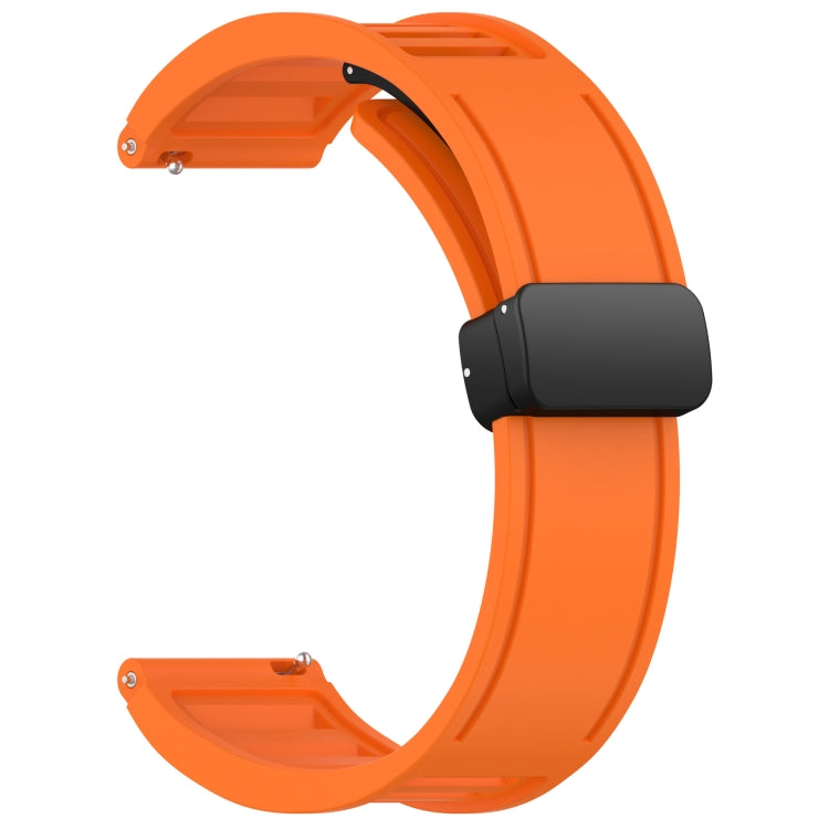 For Huawei GT2 46mm 22mm Foldable Magnetic Buckle Silicone Watch Band