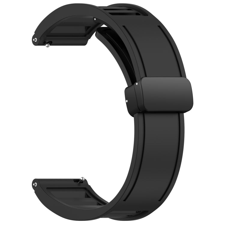 For Garmin Forerunner 255 22mm Foldable Magnetic Buckle Silicone Watch Band