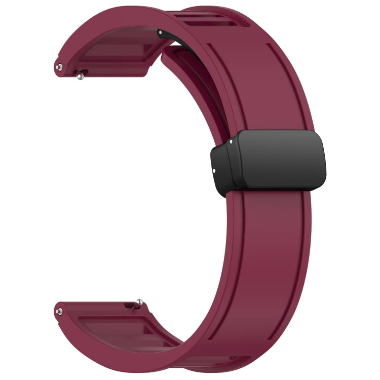 For Garmin Forerunner 255 22mm Foldable Magnetic Buckle Silicone Watch Band