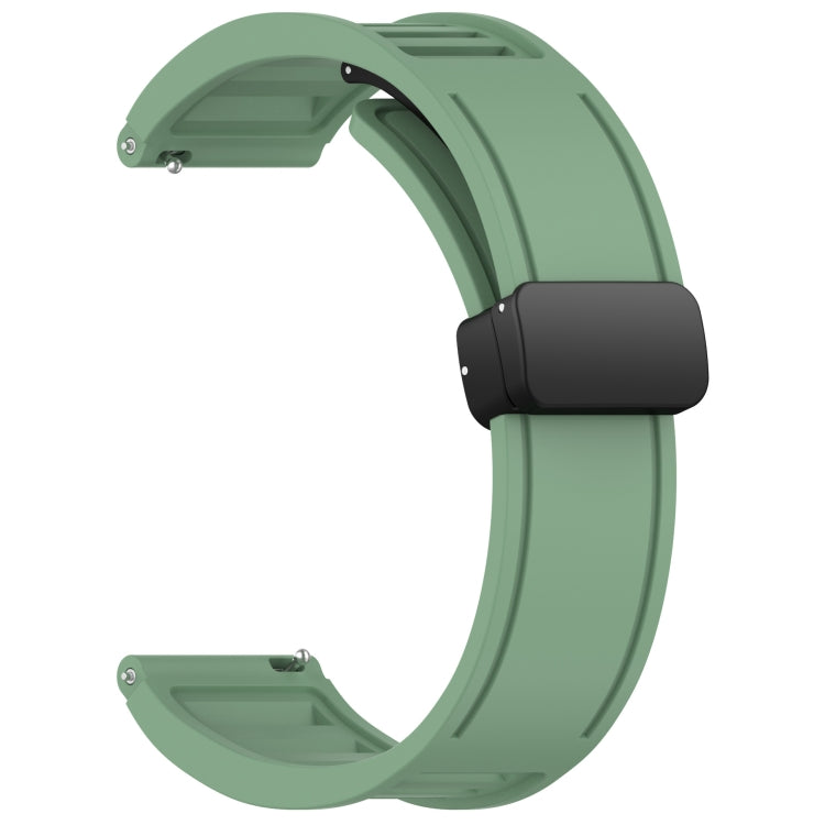 For Garmin Forerunner 255 22mm Foldable Magnetic Buckle Silicone Watch Band