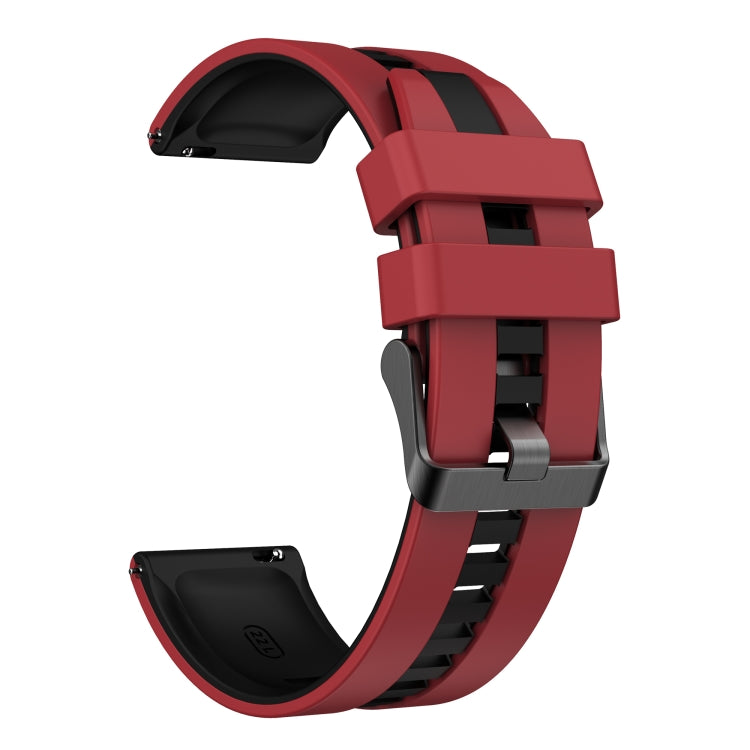 For Samsung Gear S3 Frontier 22mm Two Color Sports Silicone Watch Band