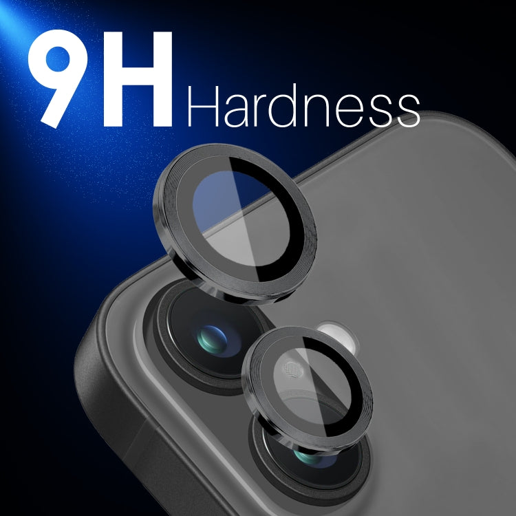 For iPhone 16 / 16 Plus NORTHJO 2 Sets 4pcs Camera Lens Protector Cover Metal Ring Film