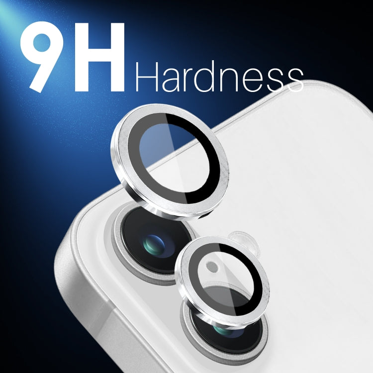 For iPhone 16 / 16 Plus NORTHJO 2 Sets 4pcs Camera Lens Protector Cover Metal Ring Film
