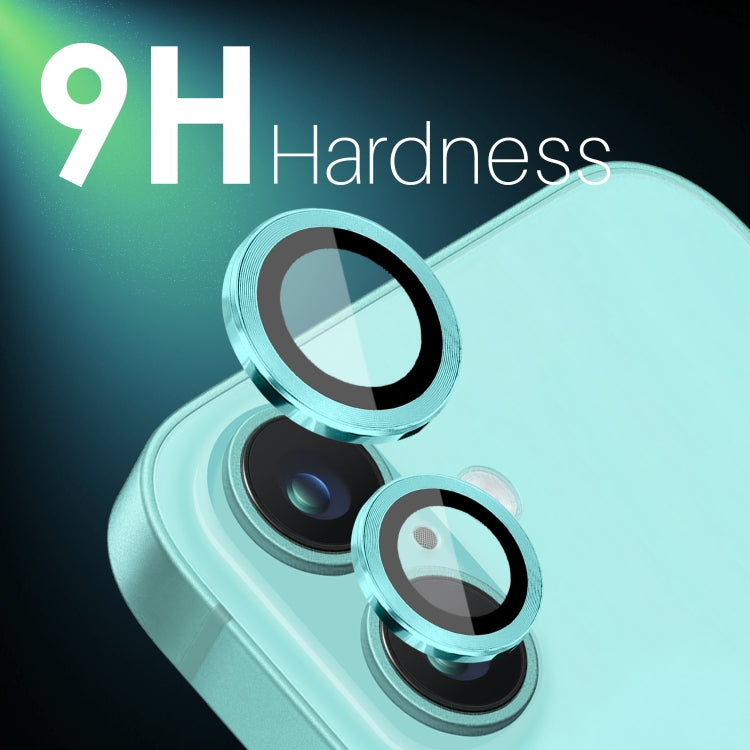 For iPhone 16 / 16 Plus NORTHJO 2 Sets 4pcs Camera Lens Protector Cover Metal Ring Film