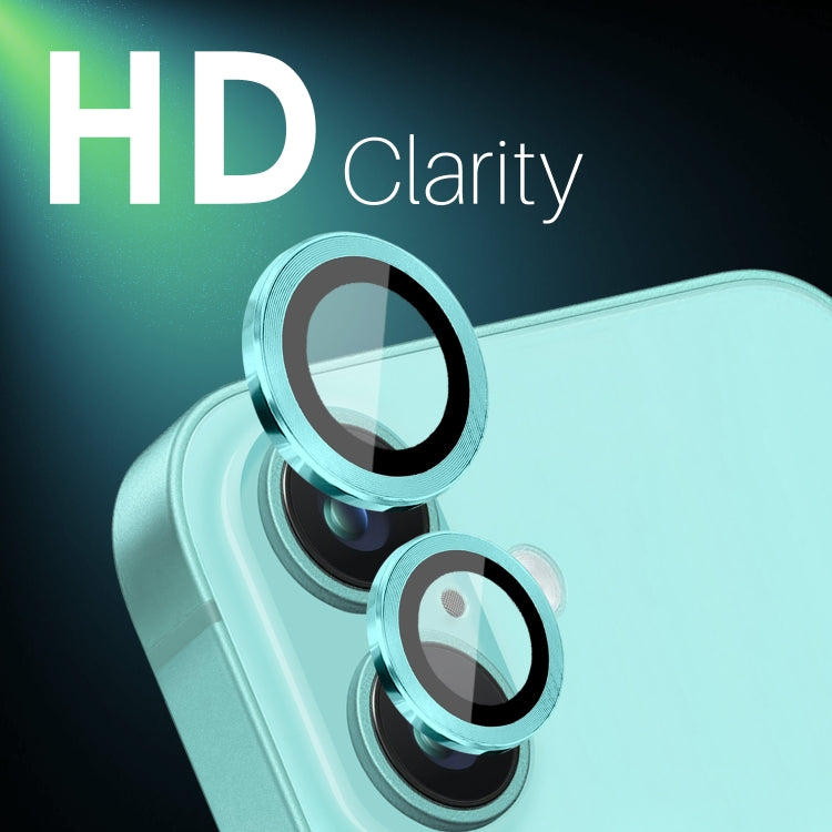 For iPhone 16 / 16 Plus NORTHJO 2 Sets 4pcs Camera Lens Protector Cover Metal Ring Film