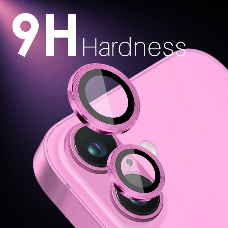 For iPhone 16 / 16 Plus NORTHJO 2 Sets 4pcs Camera Lens Protector Cover Metal Ring Film