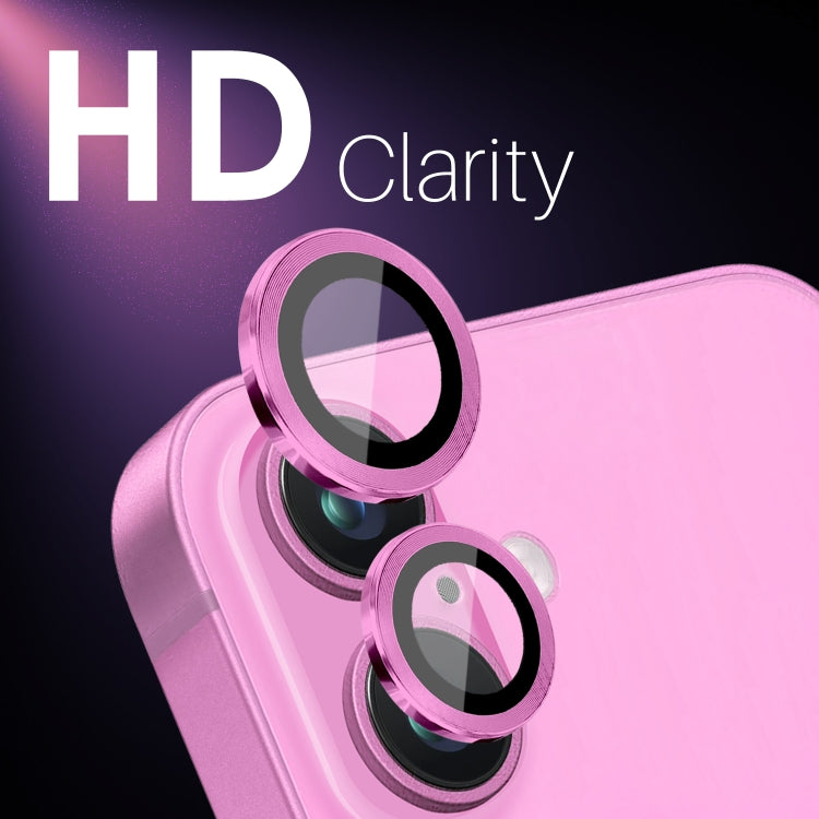 For iPhone 16 / 16 Plus NORTHJO 2 Sets 4pcs Camera Lens Protector Cover Metal Ring Film