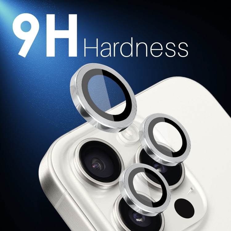 For iPhone 16 Pro / Pro Max NORTHJO 2 Sets 6pcs Camera Lens Protector Cover Metal Ring Film