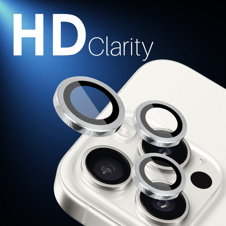 For iPhone 16 Pro / Pro Max NORTHJO 2 Sets 6pcs Camera Lens Protector Cover Metal Ring Film