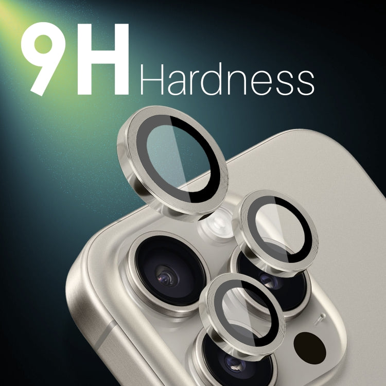 For iPhone 16 Pro / Pro Max NORTHJO 2 Sets 6pcs Camera Lens Protector Cover Metal Ring Film