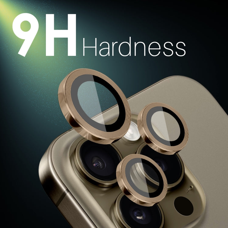 For iPhone 16 Pro / Pro Max NORTHJO 2 Sets 6pcs Camera Lens Protector Cover Metal Ring Film