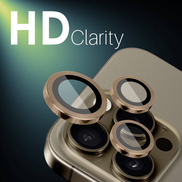 For iPhone 16 Pro / Pro Max NORTHJO 2 Sets 6pcs Camera Lens Protector Cover Metal Ring Film
