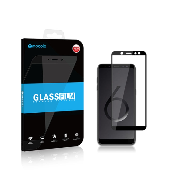 mocolo 0.33mm 9H 2.5D Full Glue Tempered Glass Film for Galaxy A6 2018(Black)