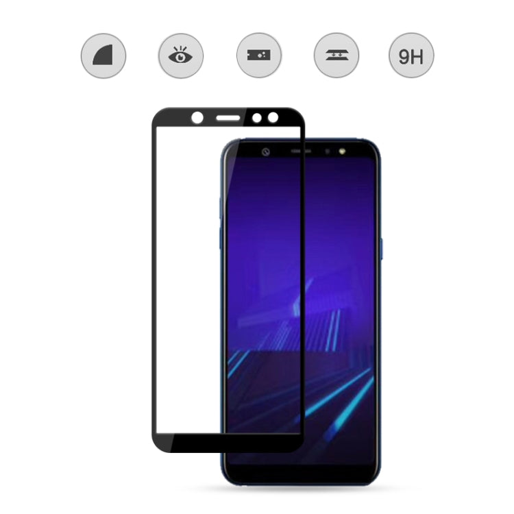 mocolo 0.33mm 9H 2.5D Full Glue Tempered Glass Film for Galaxy A6 2018(Black)