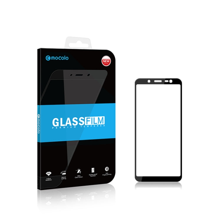 mocolo 0.33mm 9H 2.5D Full Glue Tempered Glass Film for Galaxy J6 2018(Black)