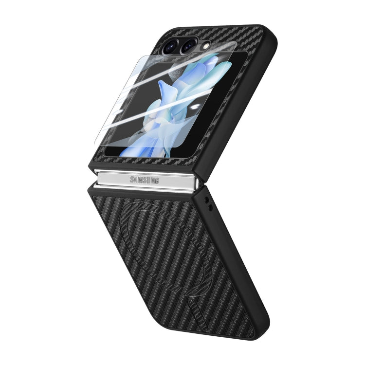 For Samsung Galaxy Z Flip7 FE / Flip6 Carbon Fiber Magsafe Phone Case