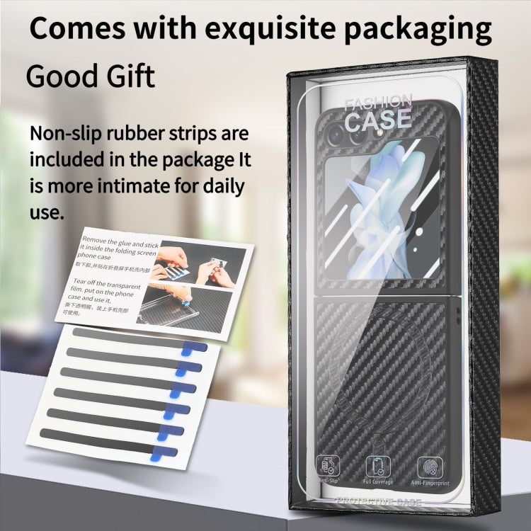 For Samsung Galaxy Z Flip7 FE / Flip6 Carbon Fiber Magsafe Phone Case
