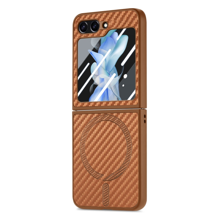 For Samsung Galaxy Z Flip7 FE / Flip6 Carbon Fiber Magsafe Phone Case