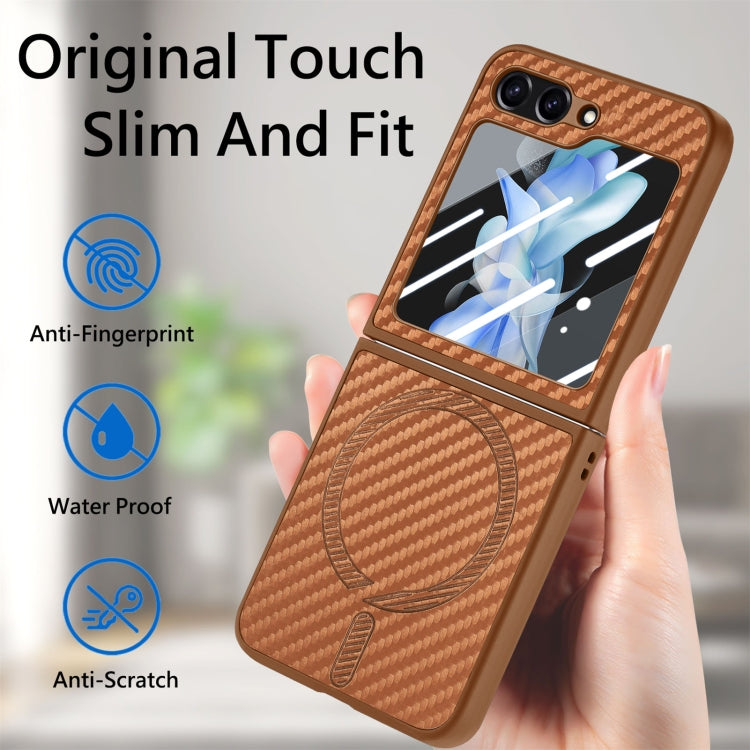For Samsung Galaxy Z Flip7 FE / Flip6 Carbon Fiber Magsafe Phone Case