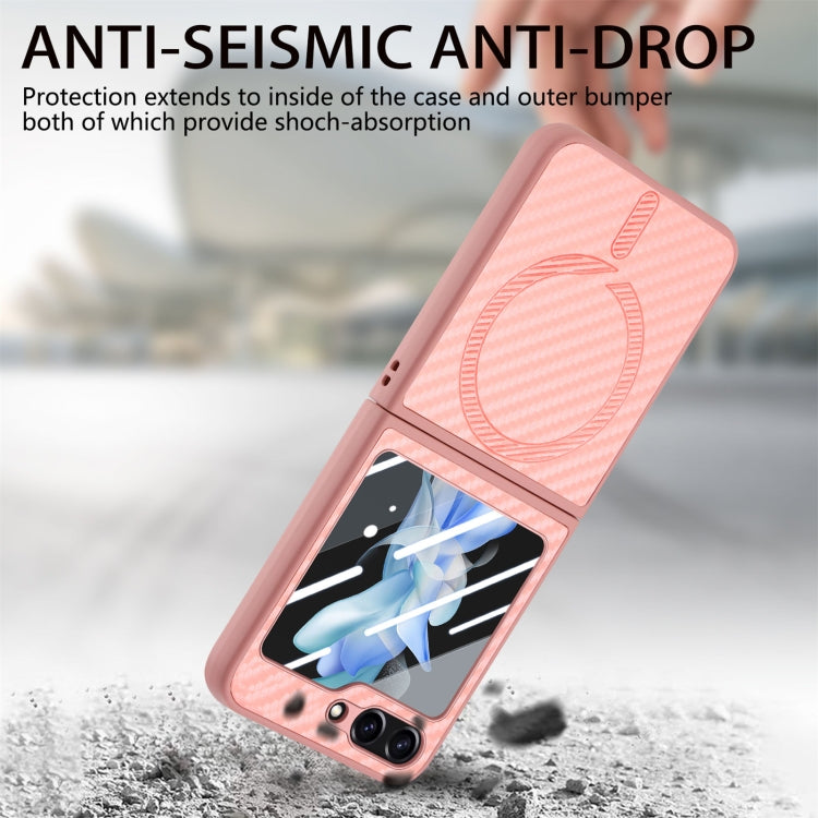 For Samsung Galaxy Z Flip7 FE / Flip6 Carbon Fiber Magsafe Phone Case