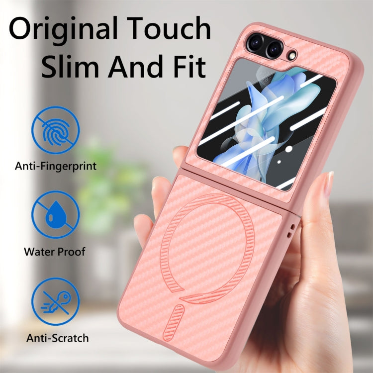 For Samsung Galaxy Z Flip7 FE / Flip6 Carbon Fiber Magsafe Phone Case
