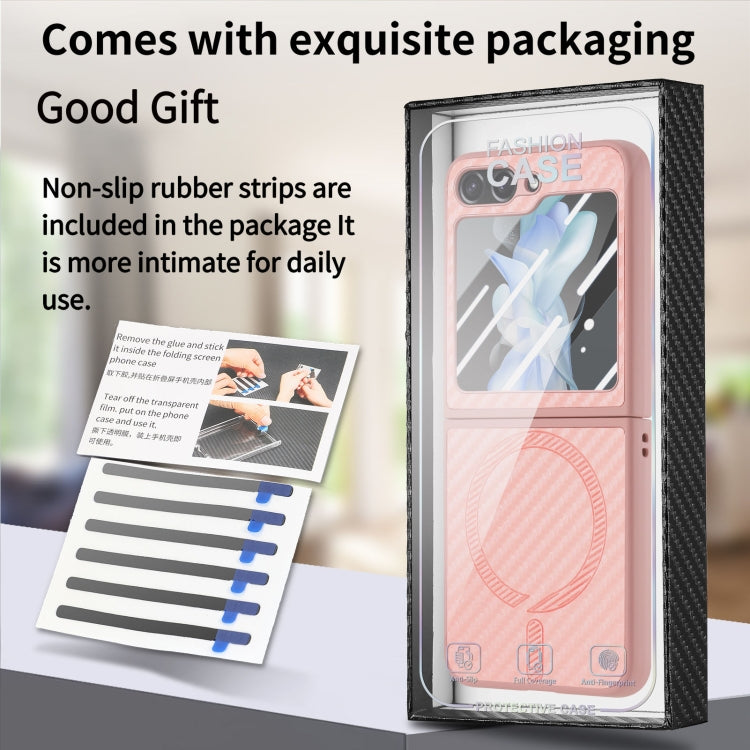For Samsung Galaxy Z Flip7 FE / Flip6 Carbon Fiber Magsafe Phone Case