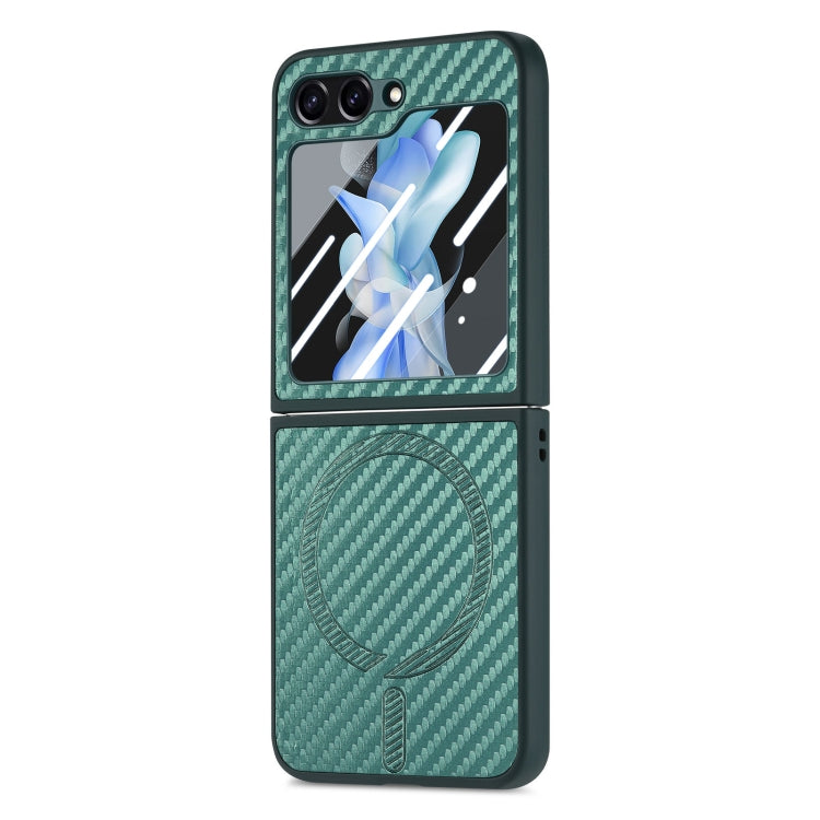 For Samsung Galaxy Z Flip7 FE / Flip6 Carbon Fiber Magsafe Phone Case