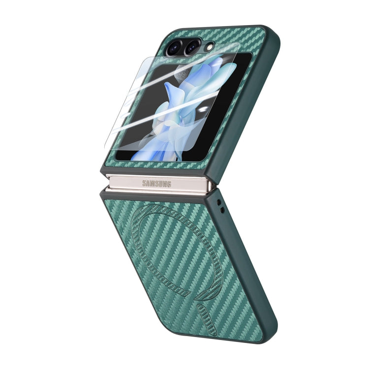 For Samsung Galaxy Z Flip7 FE / Flip6 Carbon Fiber Magsafe Phone Case