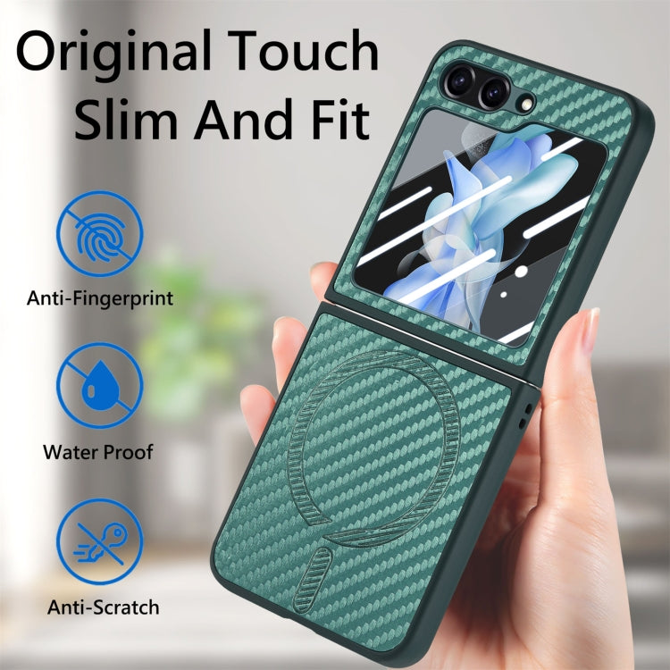 For Samsung Galaxy Z Flip7 FE / Flip6 Carbon Fiber Magsafe Phone Case