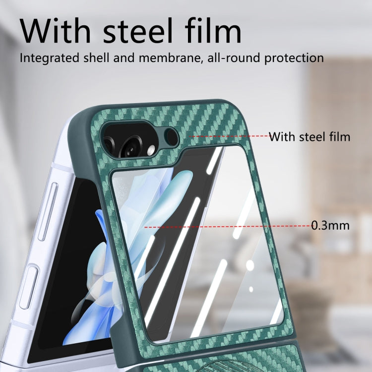 For Samsung Galaxy Z Flip7 FE / Flip6 Carbon Fiber Magsafe Phone Case