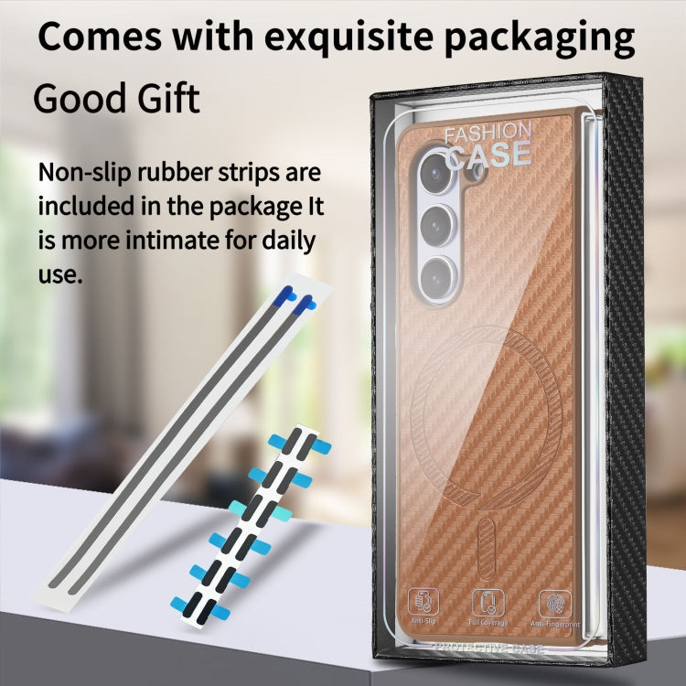 For Samsung Galaxy Z Fold6 Carbon Fiber Magsafe Phone Case