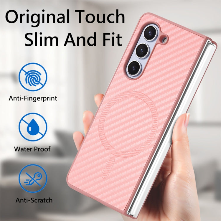 For Samsung Galaxy Z Fold6 Carbon Fiber Magsafe Phone Case